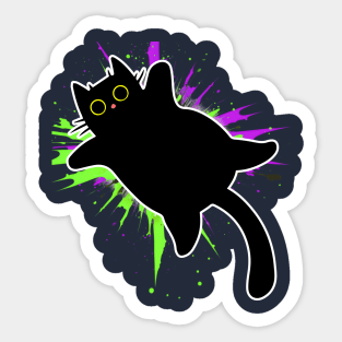 Funky Paint Explosion by Black Cat Sticker